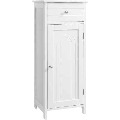 Popular bathroom floor cabinet with wooden storage cabinet with drawers and adjustable shelves, living room white