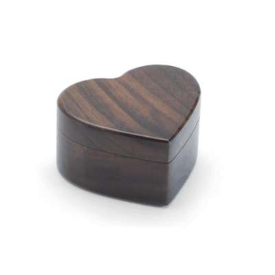 High quality Wooden heart shape ring box Jewelry Storage Box